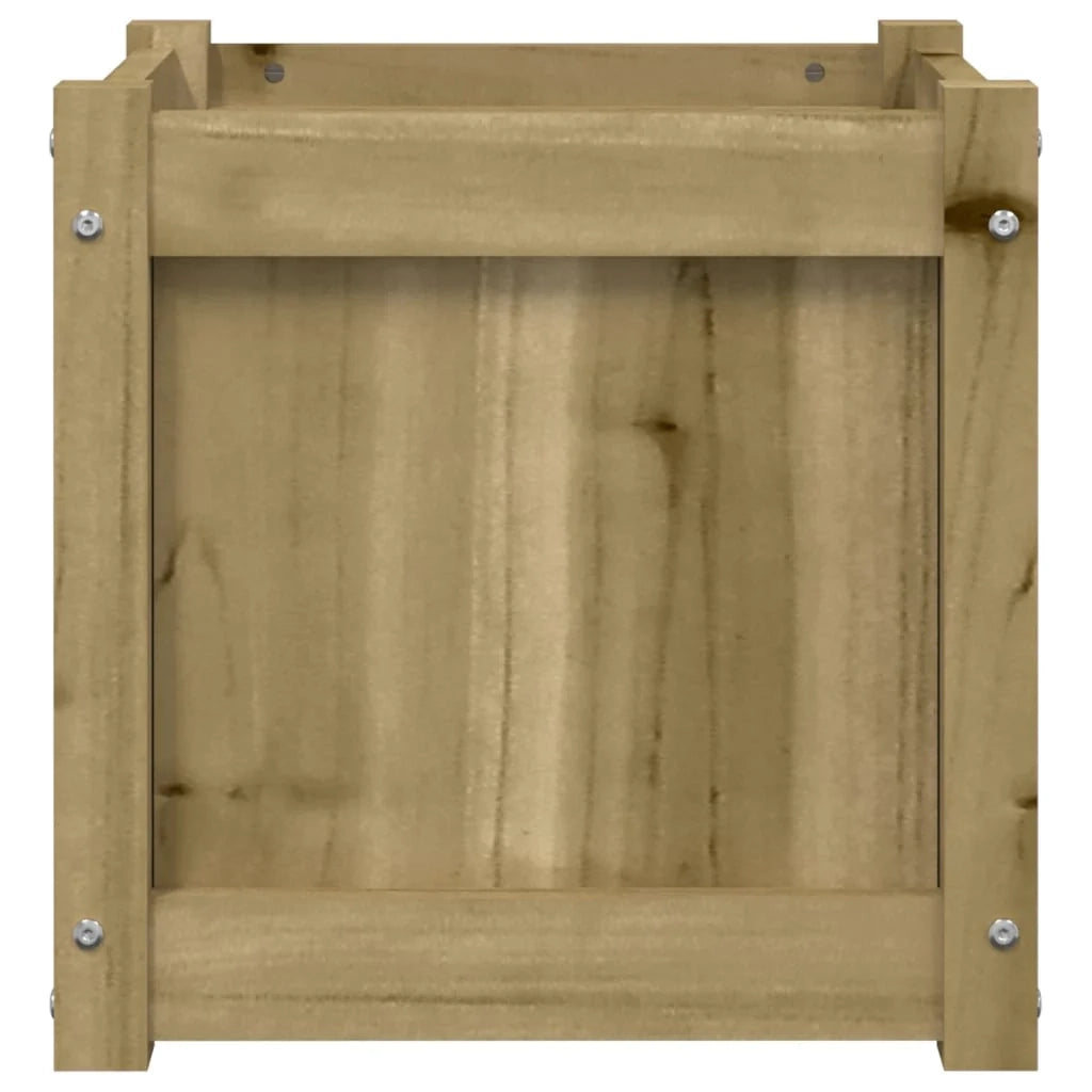 Fioriera rialzata per piante e fiori terrazza giardino 40 x 40 x 40 cm legno di pino impregnato marrone 02_0037554