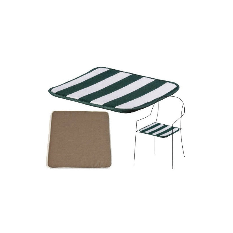 Cuscino Action seduta bianco/verde 38x38x2 cm – Comfort pratico per sedie da giardino