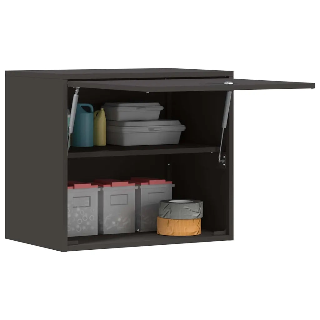 Armadio a muro per garage Nero 60 x 40 x 53 cm