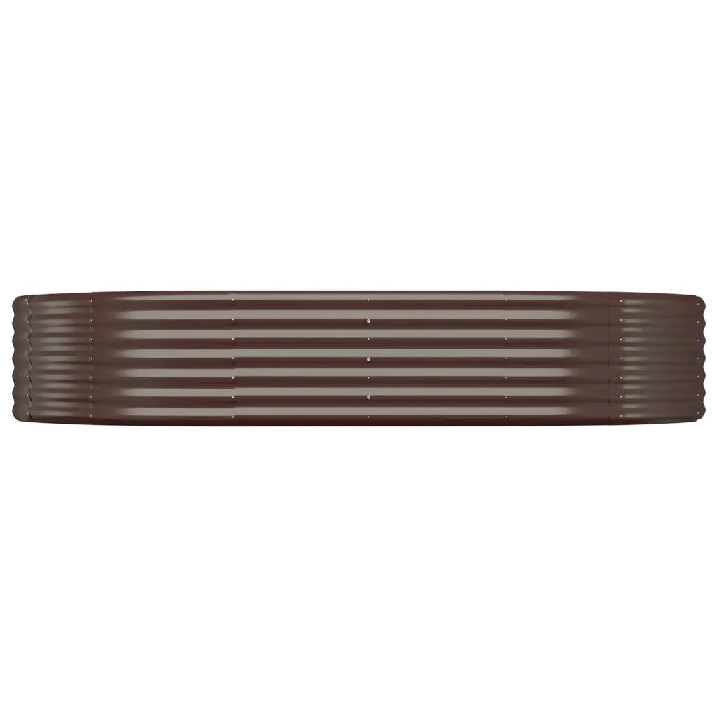 Letto Giardino Acciaio Zincato 214x140x36 cm Marrone 319025