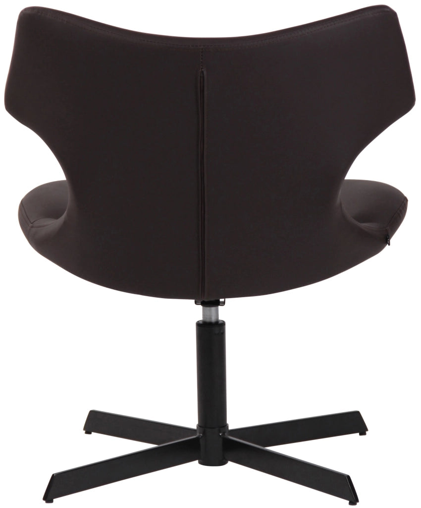 Sedia da lounge Welland in similpelle marrone