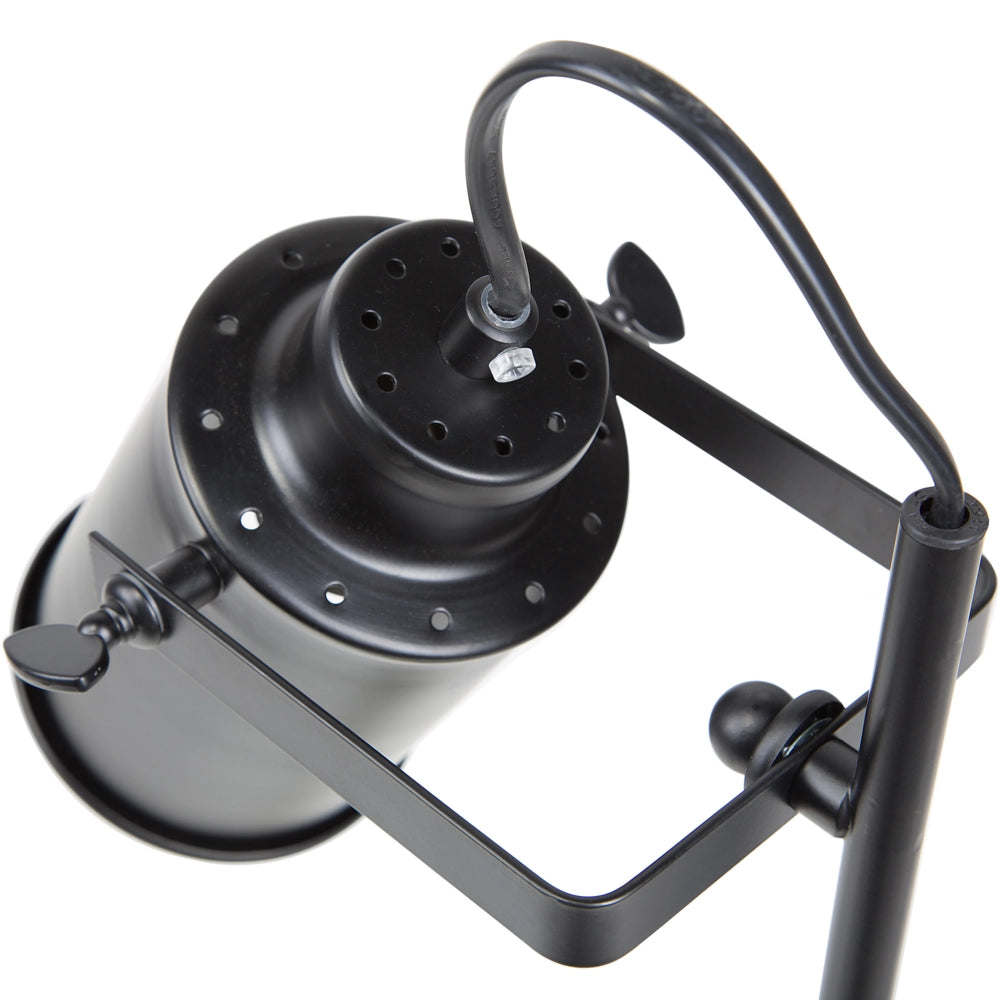 Lampada da Tavolo di colore Nero stile Industriale Fari Orientabili con Base in Cemento  37cm