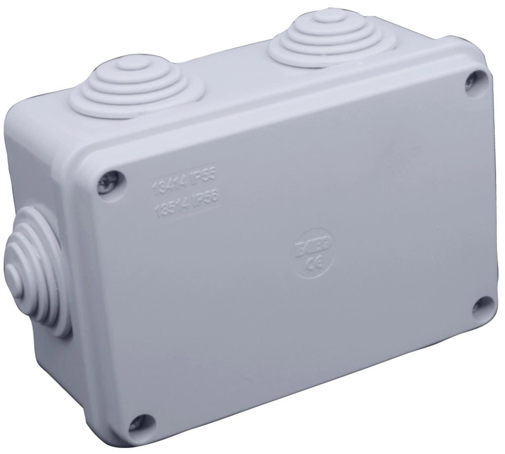 SCATOLA STAGNA DI DERIVAZIONE CON PASSACAVI IP55 mm. 120x80x50 h