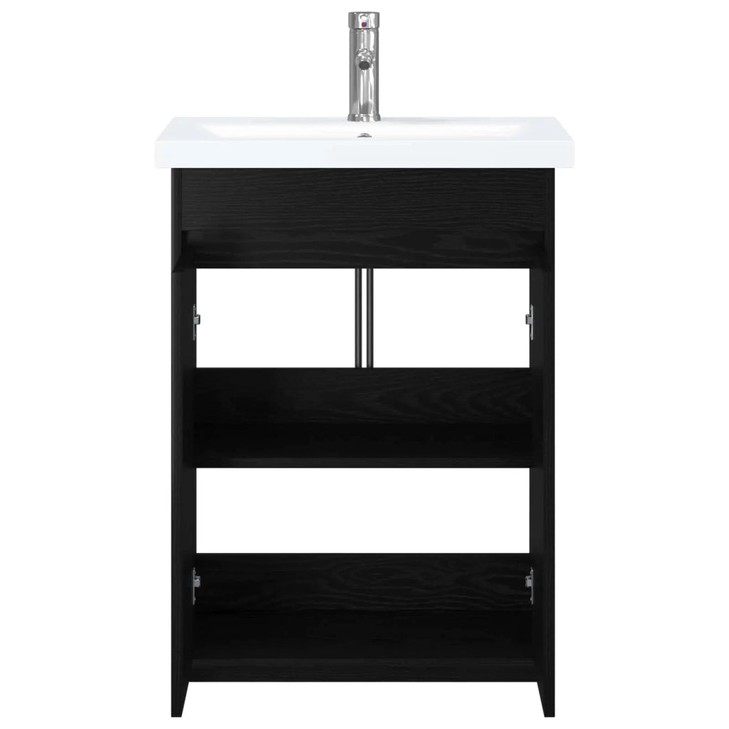 Set di mobili per il bagno Rovere Nero 61 x 40 x 84,5 cm 3404275