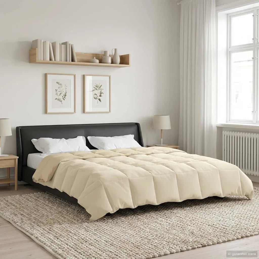 Duvet Estivo Trapuntato Crema 200 x 220 cm Microfibra