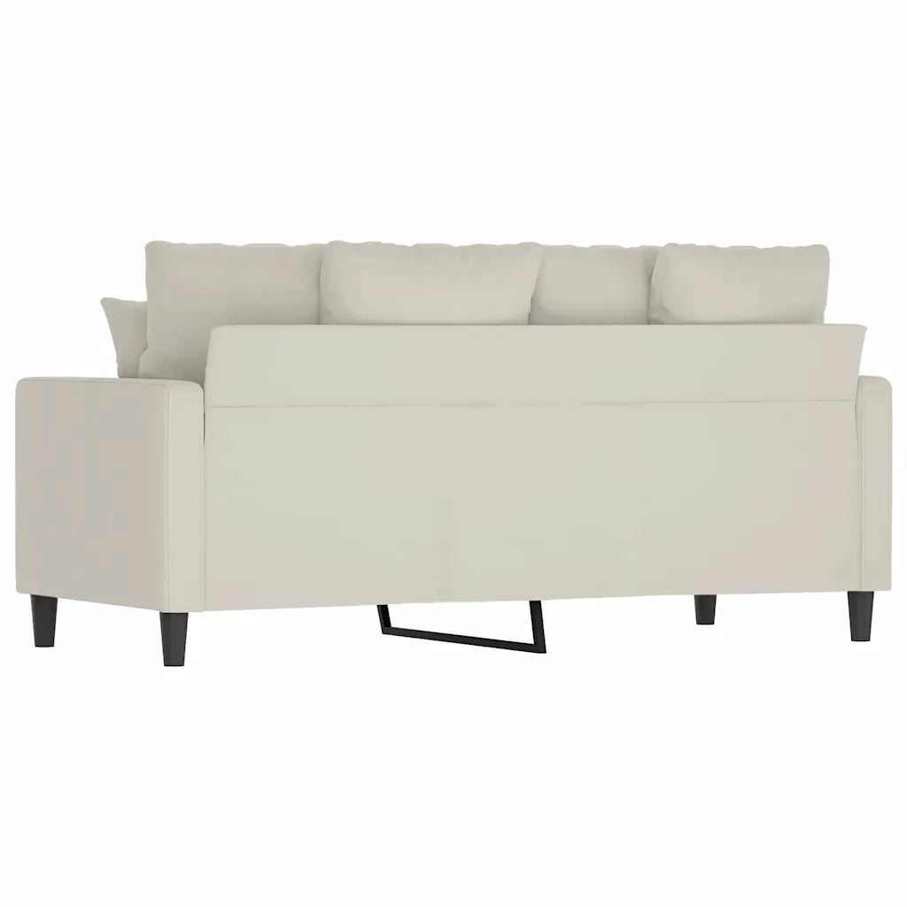 vidaXL Divano a 2 Posti crema 140 cm in Velluto