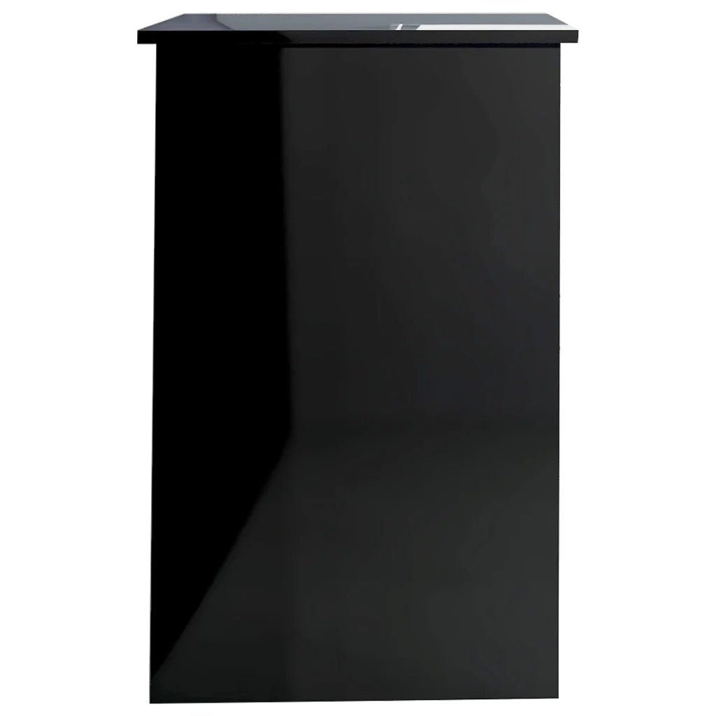 Scrivania Nero Lucido 100x50x76 cm in Legno Multistrato 801087