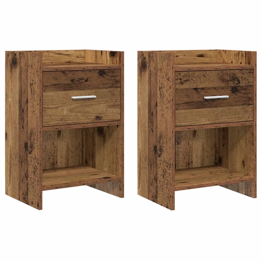 Comodini 2 pz Legno antico 40 x 30 x 60 cm Legno ingegnerizzato 8010992