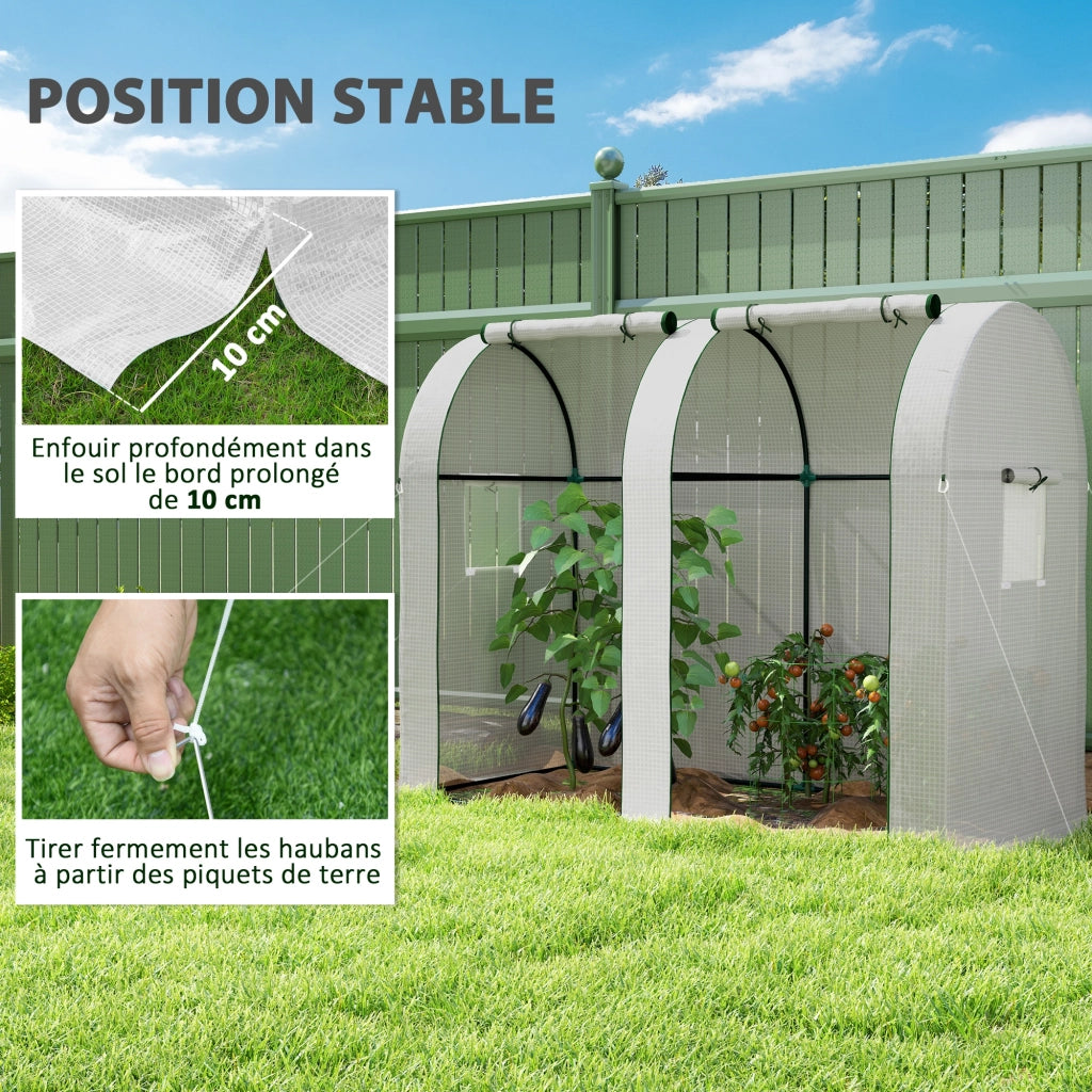 Serra da giardino ¨C zephmum ¨C Bianco 1.8 m2 4 finestre