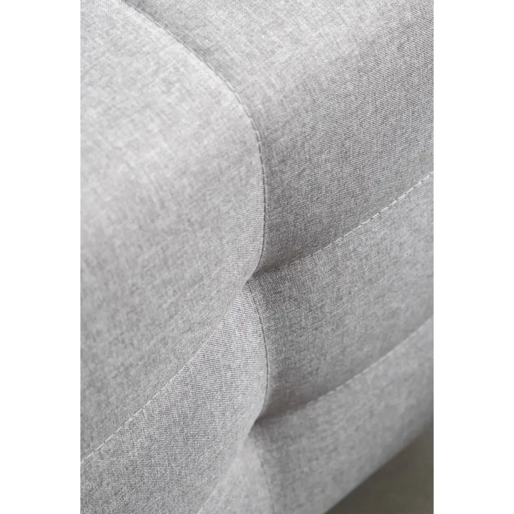 Divano angolare convertibile HASGARD 3 posti grigio 248x162 cm - contenitore e piedi in legno