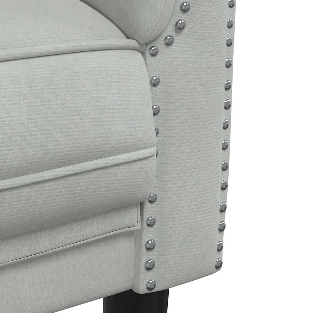 Divano a 2 Posti-Sofa 2 Posti Grigio Chiaro in Velluto