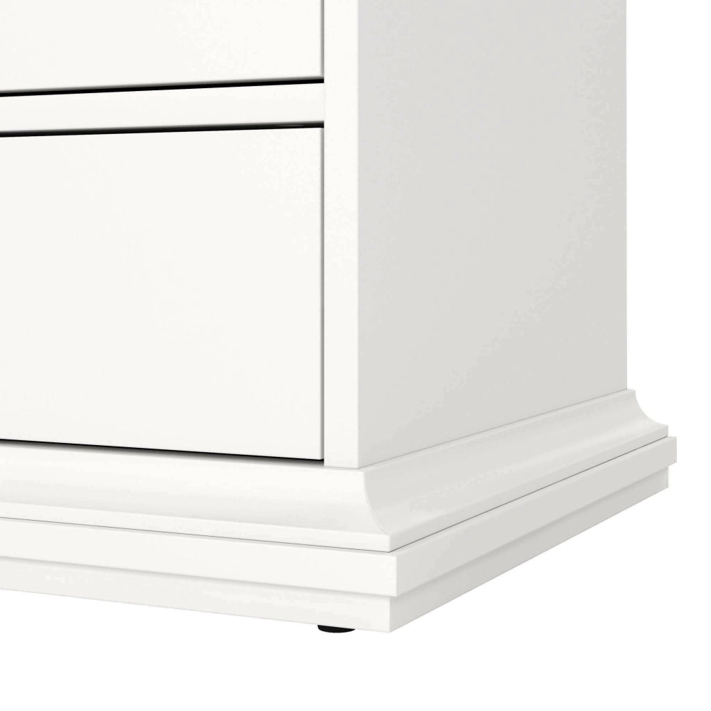 Cassettiera Gaetana, Settimino multiuso, Comò camera da letto, Mobile con cassetti, 96x49 h139 cm, Bianco