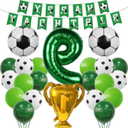Palla da Calcio Verde per 9° Compleanno Ragazzo - Decorazione di Compleanno per Bambini