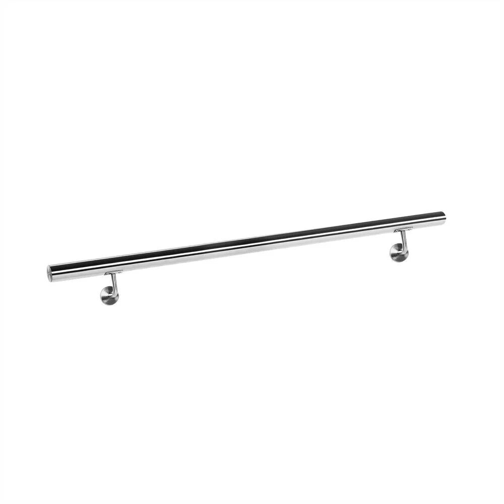 Kit corrimano da parete per scale da 100 cm acciaio raffinato 16_0000698