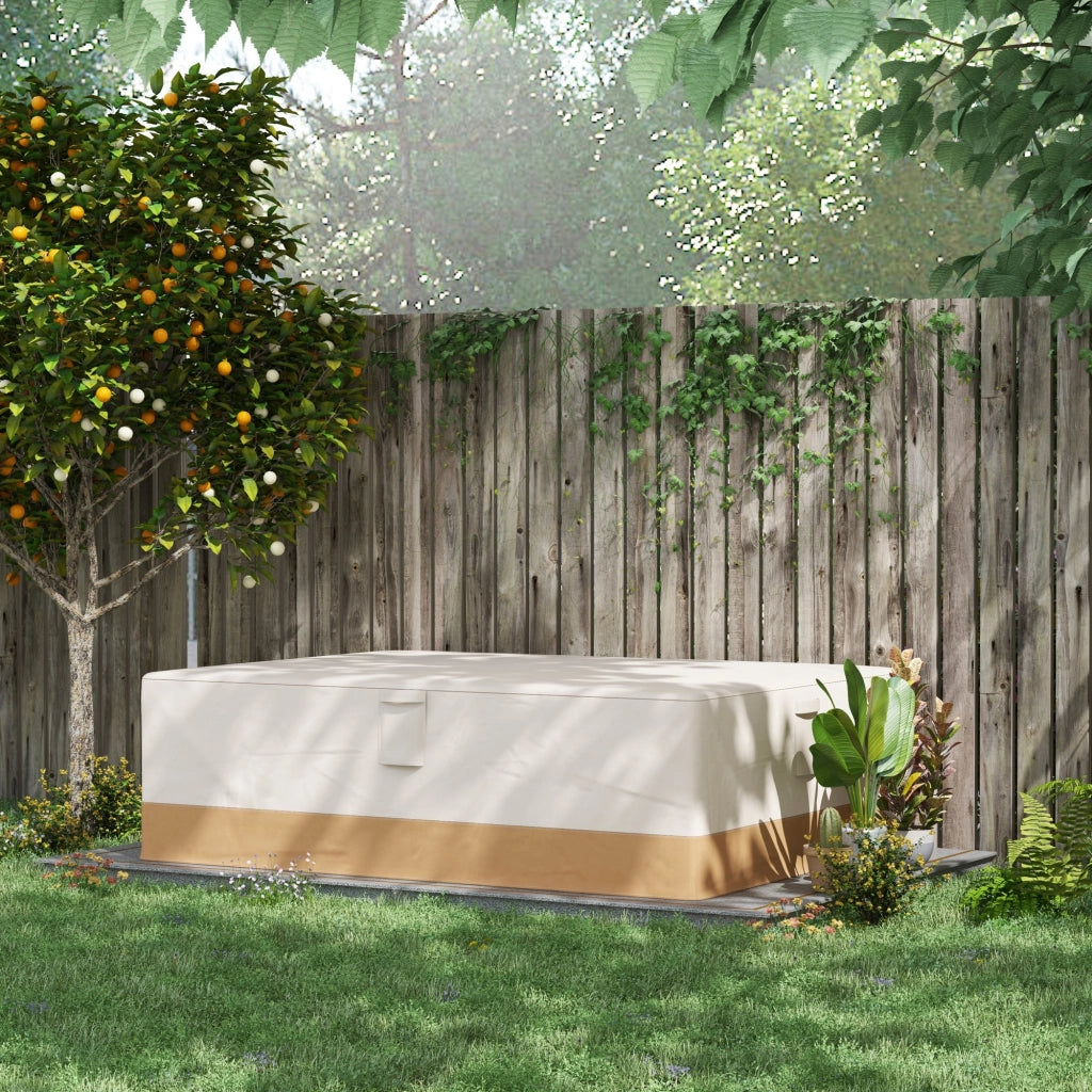 Copertura per Mobili da Giardino ¨C zephmum ¨C Tessuto Oxford 600D Impermeabile 275x208x78 Beige