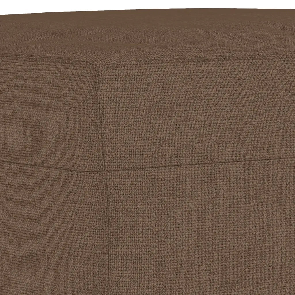 Poltrona con Poggiapiedi Marrone 60 cm in Tessuto