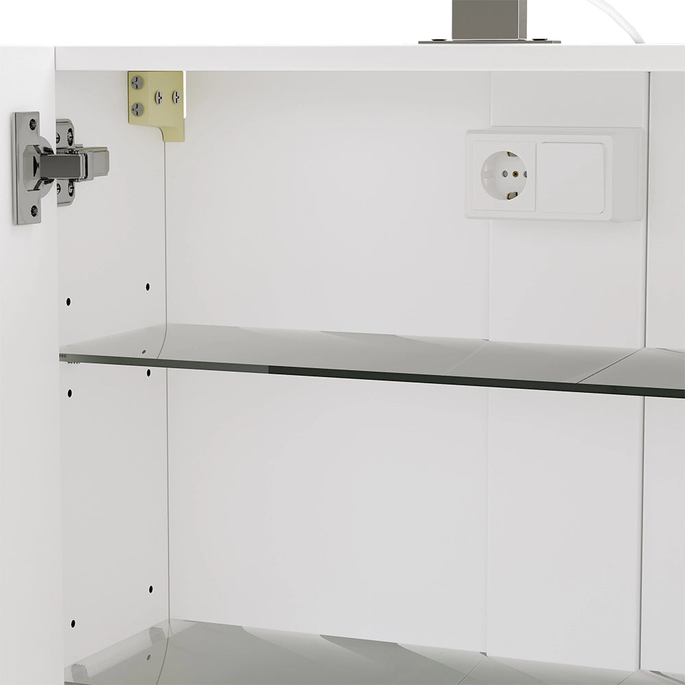 Vicco Mobile a specchio per il bagno Bianco 60 x 60 cm con illuminazione a LED