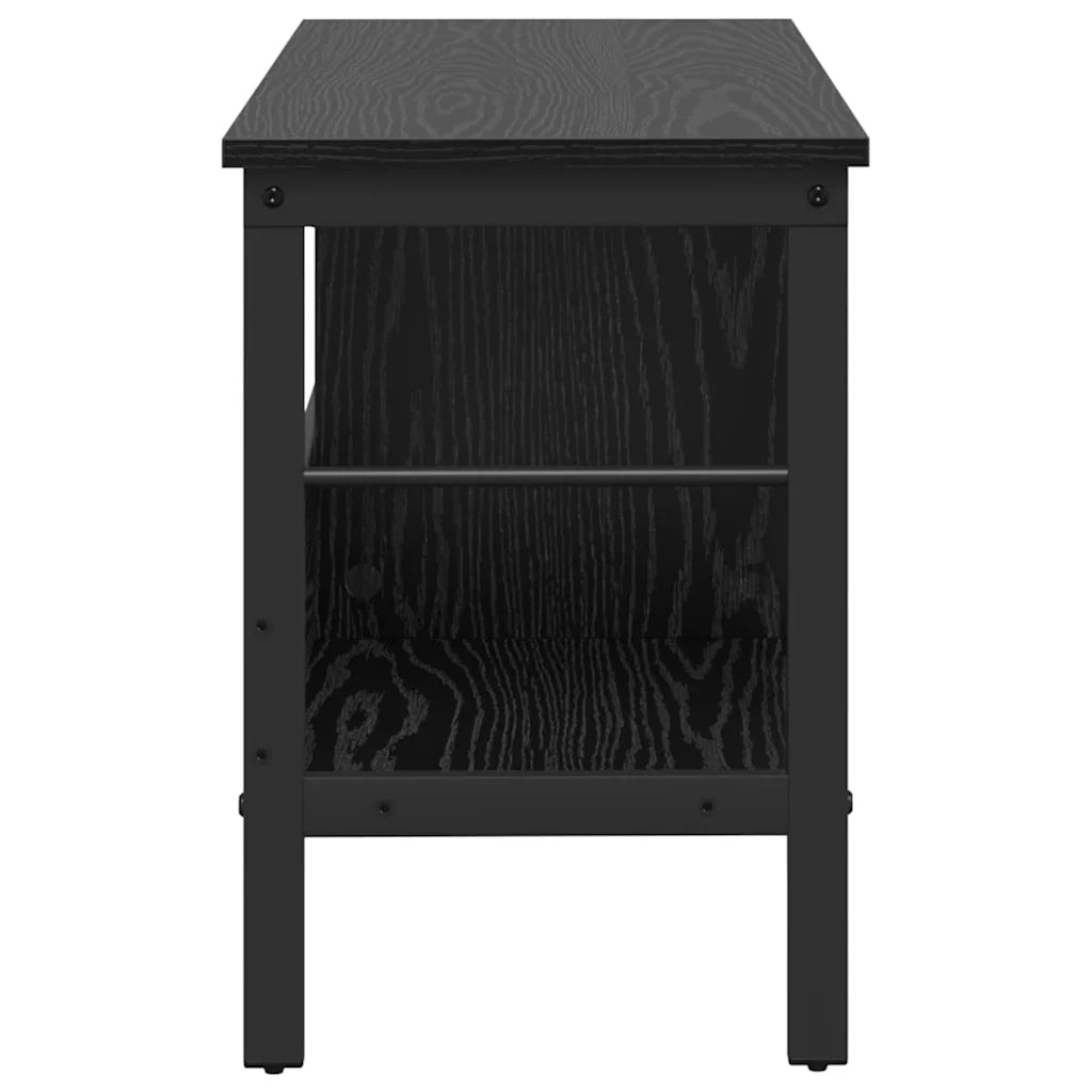Libreria-Scaffale per Libri-Mobile di Stoccaggio Rovere Nero 82 x 32 x 47 cm Legno multistrato