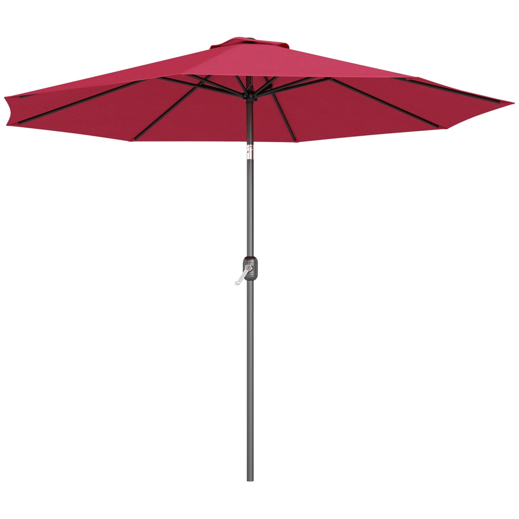 Ombrellone da Giardino Inclinabile 3x2.5 m ¨C zephmum ¨C Metallo Poliestere Rosso Scuro