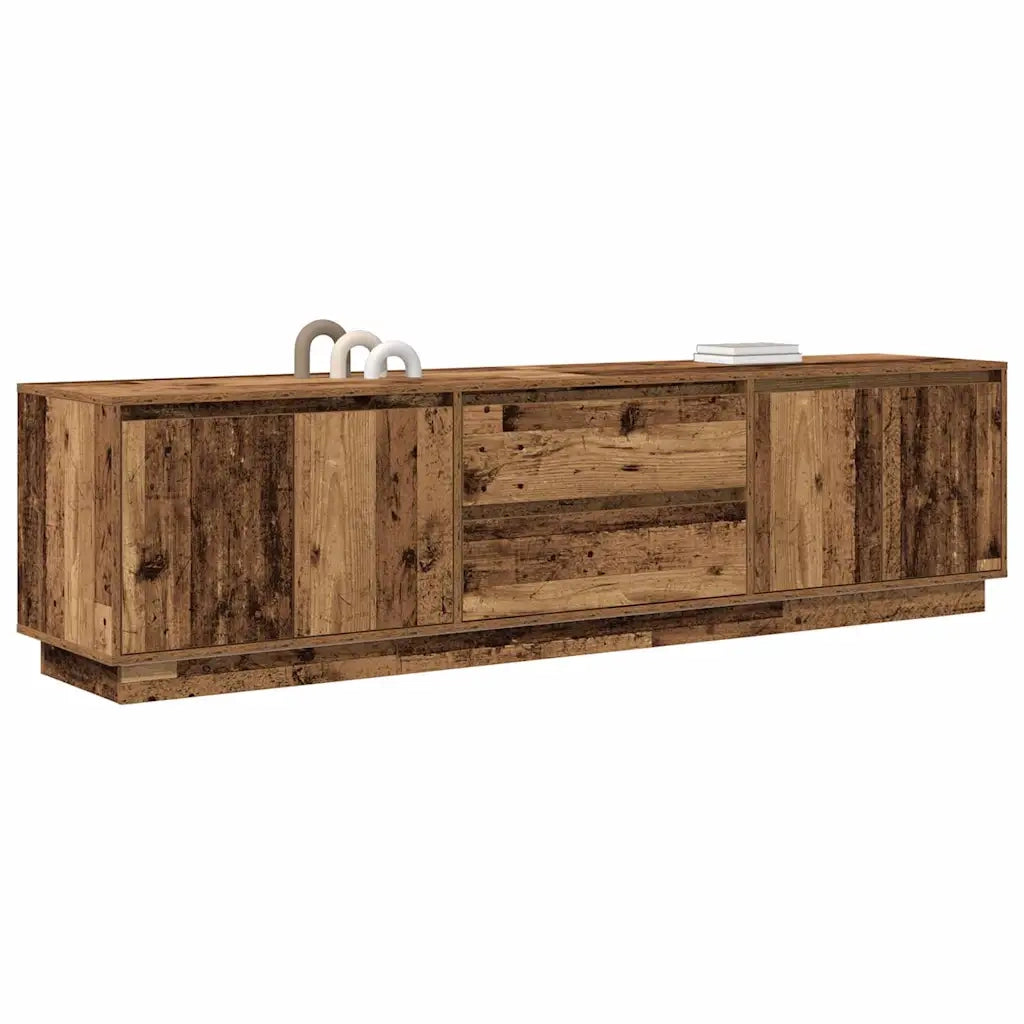 Mobile Porta TV con Luci LED Legno Antico 193,5x41x50 cm 3328442