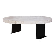 Vassoio per bracciolo divano diametro 34 cm effetto marmo bianco 03_0010275