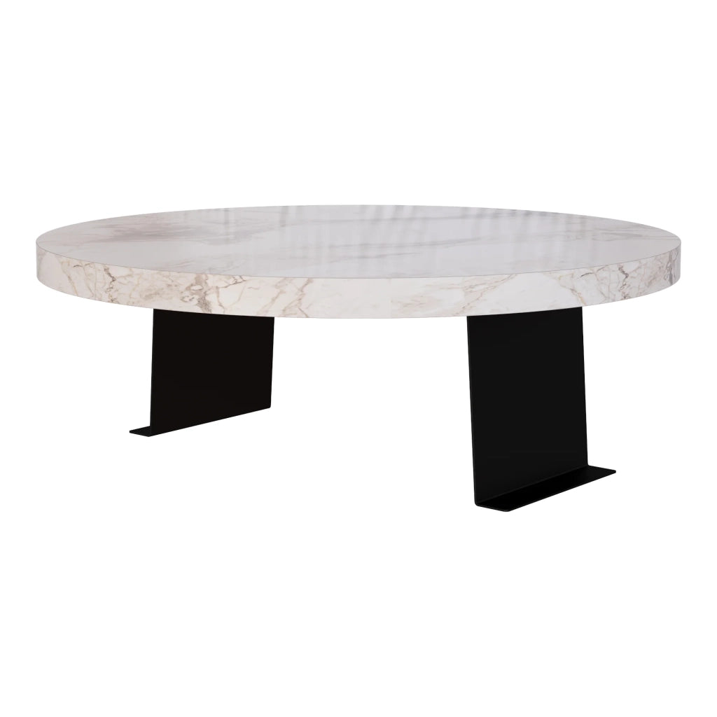 Vassoio per bracciolo divano diametro 34 cm effetto marmo bianco 03_0010275
