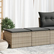 Set Divano Giardino 2 pz con Cuscini-Sofa da Giardino-Divanetto da esterno Grigio Polyrattan Acacia 451530