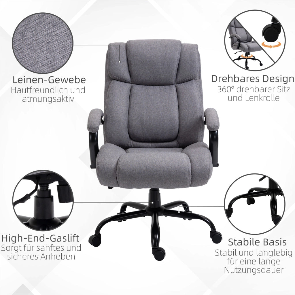 Sedia da ufficio ergonomica con schienale traspirante e altezza regolabile in schiuma grigio chiaro