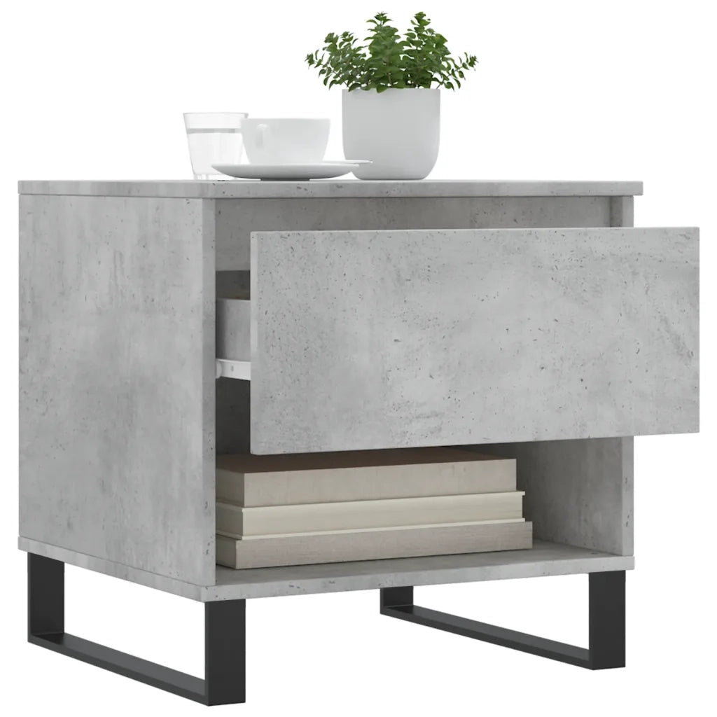 Tavolini Salotto 2pz Grigio Cemento 50x46x50 Legno Multistrato 830933