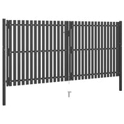 Cancello per Recinzione da Giardino in Acciaio 400x175 cm Antracite 146337