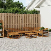Set di divani da esterno 9 pcs Naturale