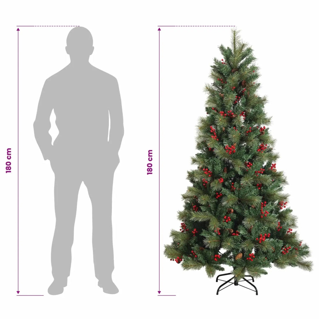 Albero di Natale Artificiale con Rami Pieghevoli 180 cm 42055589