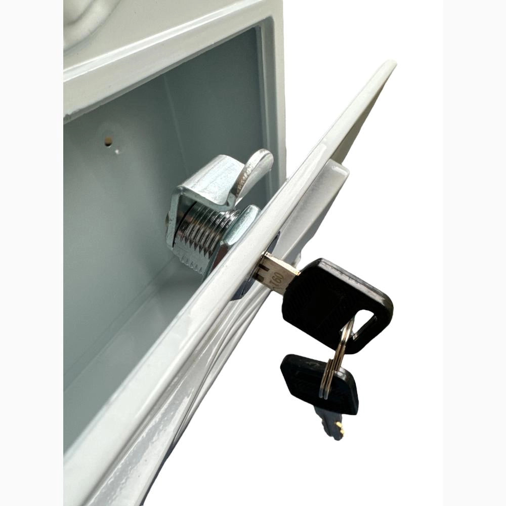 Cassetta Postale Portariviste in alluminio 255x88x405H cm Classico Colore Bianco