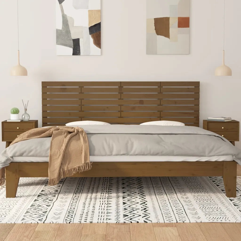 Testiera da Parete Ambra 166x3x63 cm in Legno Massello di Pino 824751