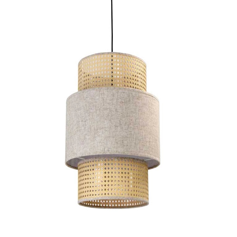 LAMPADARIO STILE INDUSTRIAL 30X44 CM CON PARALUME CREMA E BIANCO