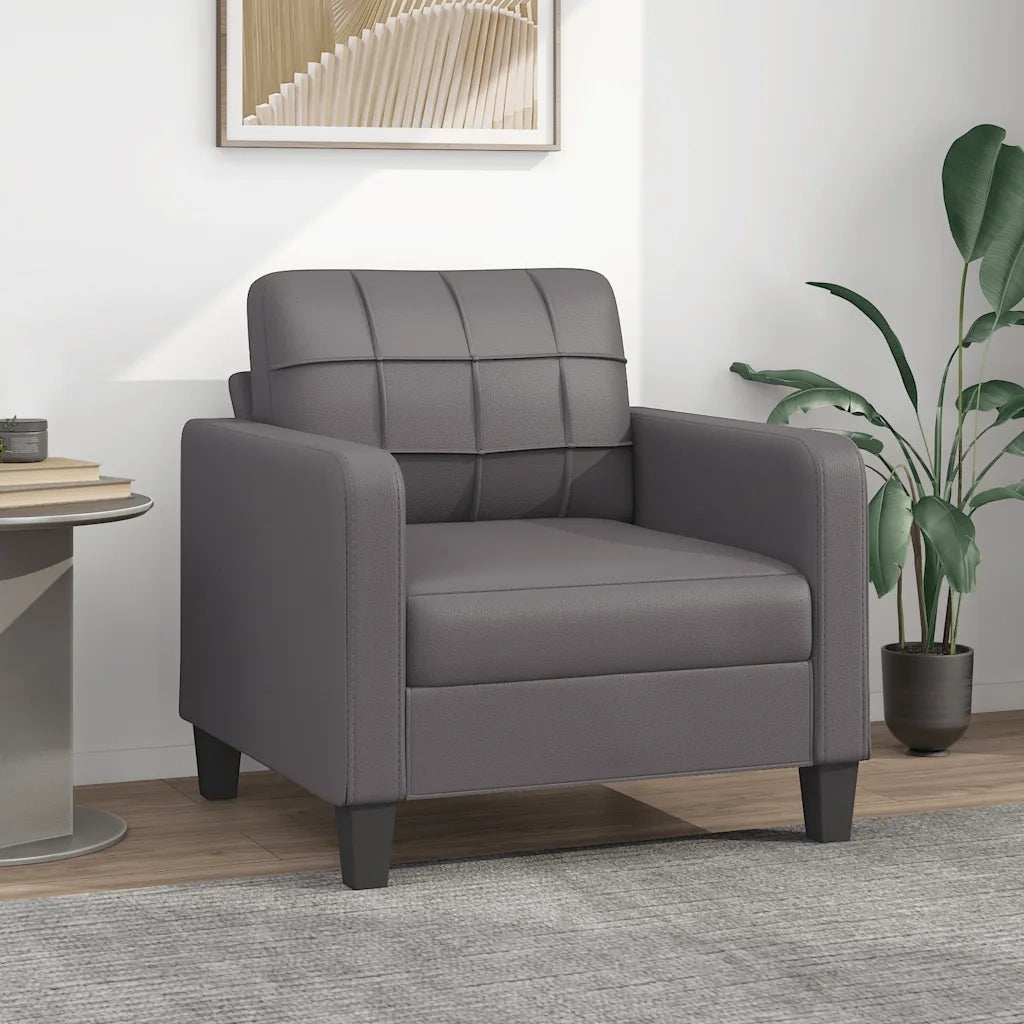 Poltrona Grigia 60 cm in Similpellecod mxl 126532