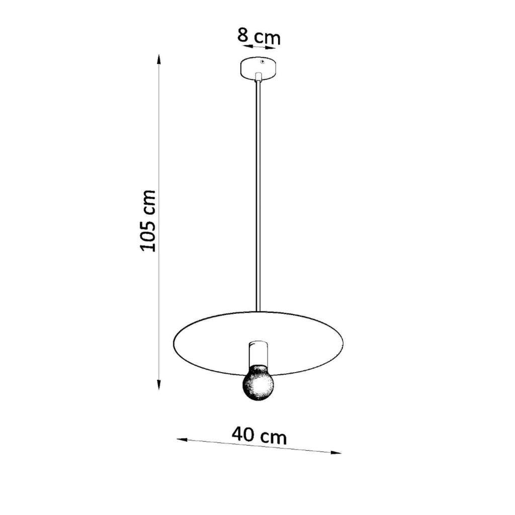 Lampada a sospensione Pure Lume Cesaro bianca E27 40cm