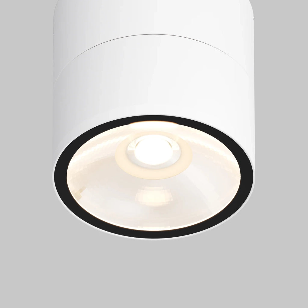 Lampada A Soffitto Esterno Moderna Spin Metallo Bianco Led Integrato 5W Ip54