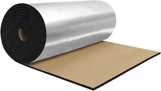 Mat Geluidisdempente Autoadesivo - Zona di Contatto Termica - Fibra di Vetro - Isolamento Acustico - Scheda di Protezione dal Calore - Impermeabile - 4mm di Spessore