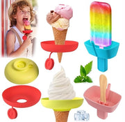 Iscriztioni per gelato 4-pack - Iscriztioni per gelato riciclabili - Contenitori per gelato in silicone - Contenitori per gelato con beccucci - Riettes per gelato - Progetto sostenibile - Forme per gelato
