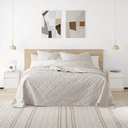 Comodini 2 pz-Set di 2 Tavolino da notte Bianchi 40x31x50 cm in Legno Massello di Pino