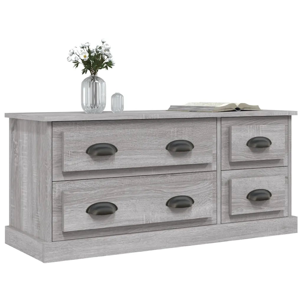 Mobile TV Grigio Sonoma 100x35,5x45 cm in Legno Multistrato