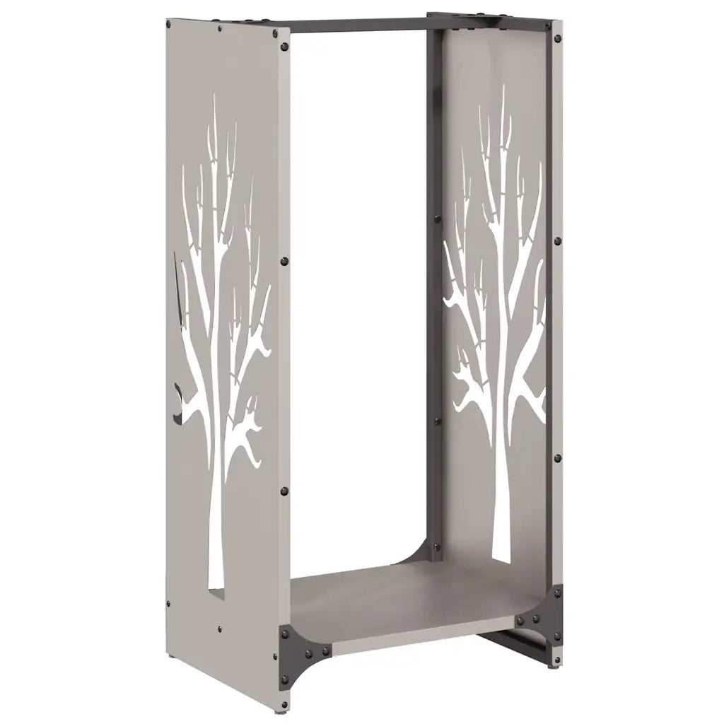 Rastrelliera per Legna da Ardere 40x30x80 cm in Acciaio Corten 864230