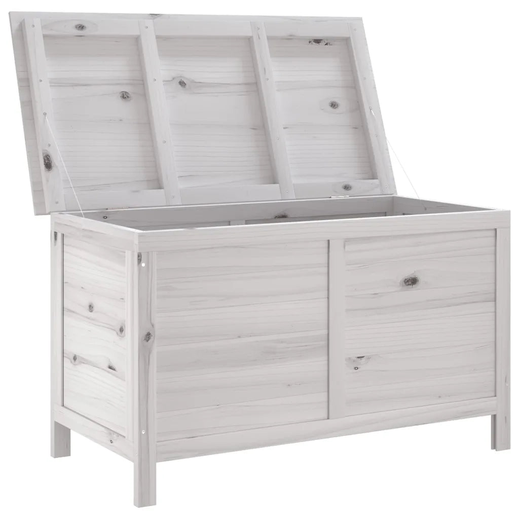 Contenitore Giardino Bianco 99x49,5x58,5cm Legno Massello Abete 364753