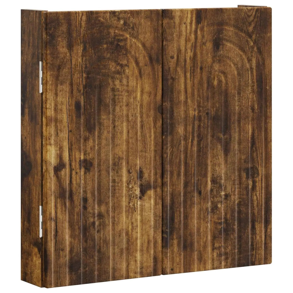 Armadio per Dartboard ALKMAAR Rovere Fumo 52,5 x 10,5 x 53,5 cm 896230