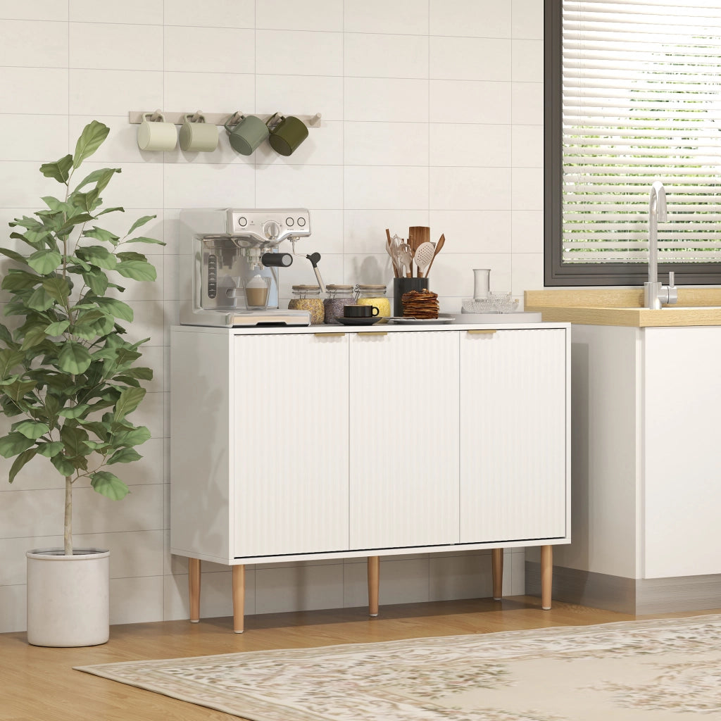 Credenza 3 Ante ¨C Xylo ¨C Bianco 107x35x80 cm