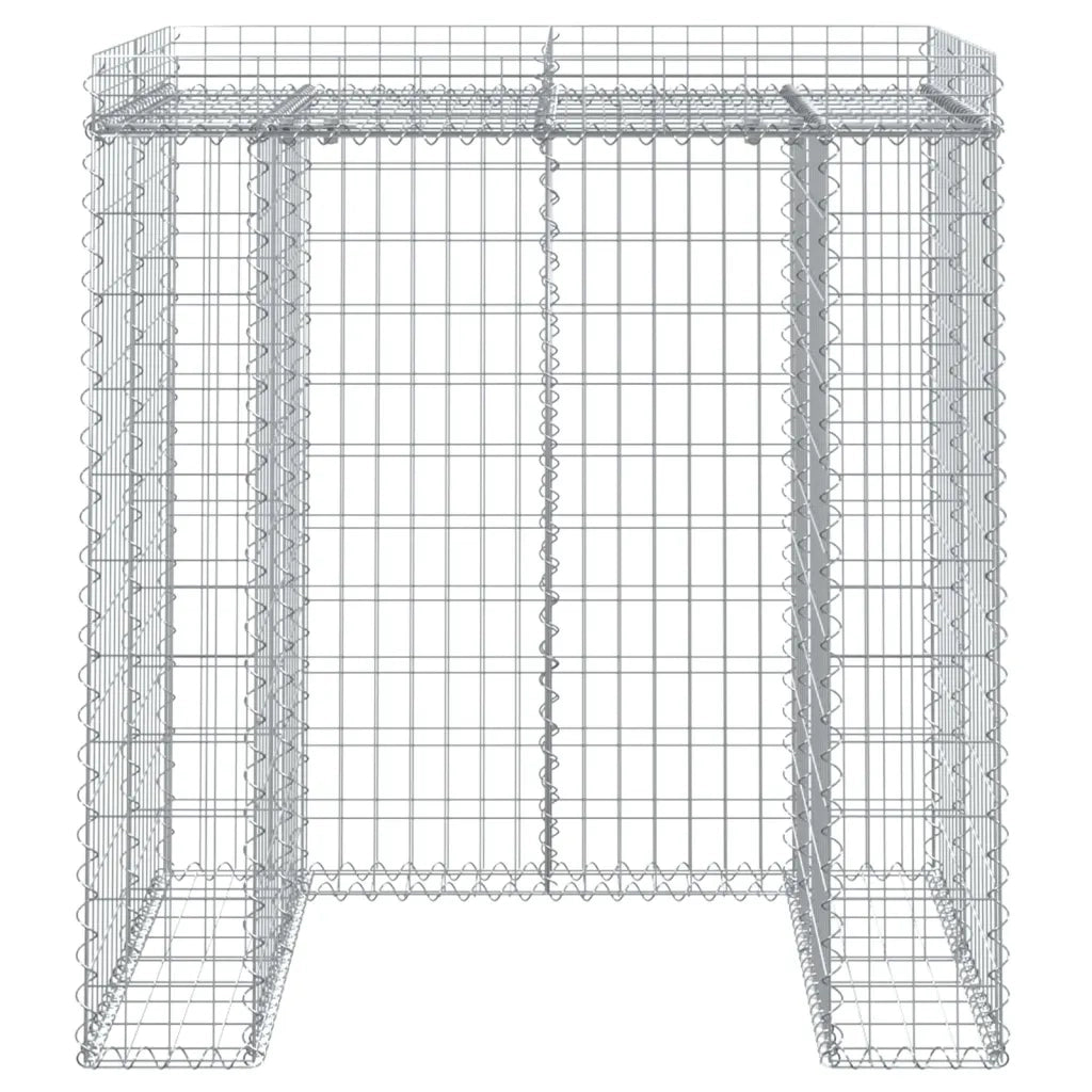 Parete Gabbioni Bidone Spazzatura 110x91x120 cm Ferro Zincato 151335