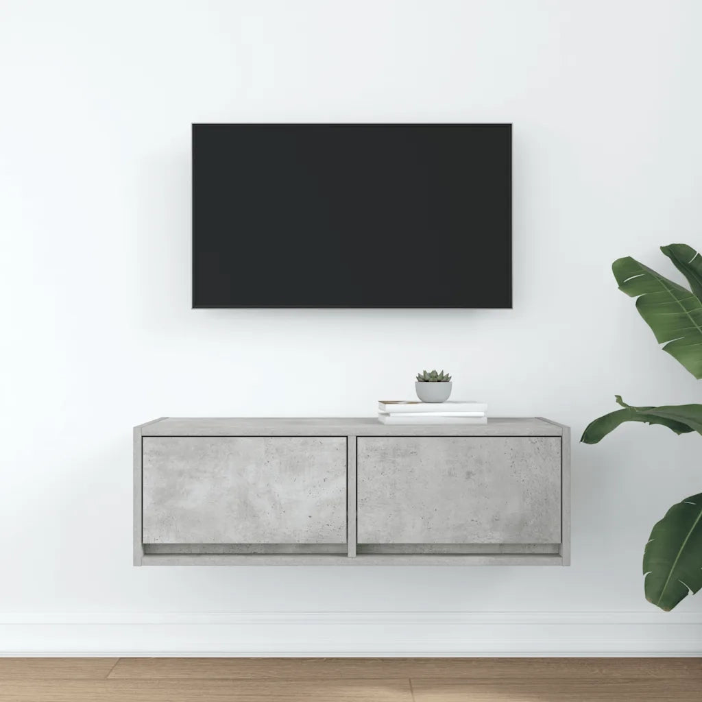 Mobile per TV Grigio Cemento 80x31x25,5 cm Legno Multistrato 861514
