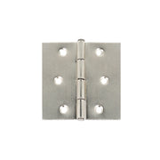 Cerniere quadre con spina fissa in ferro nichelato 40 x 40 mm. 2 pz.