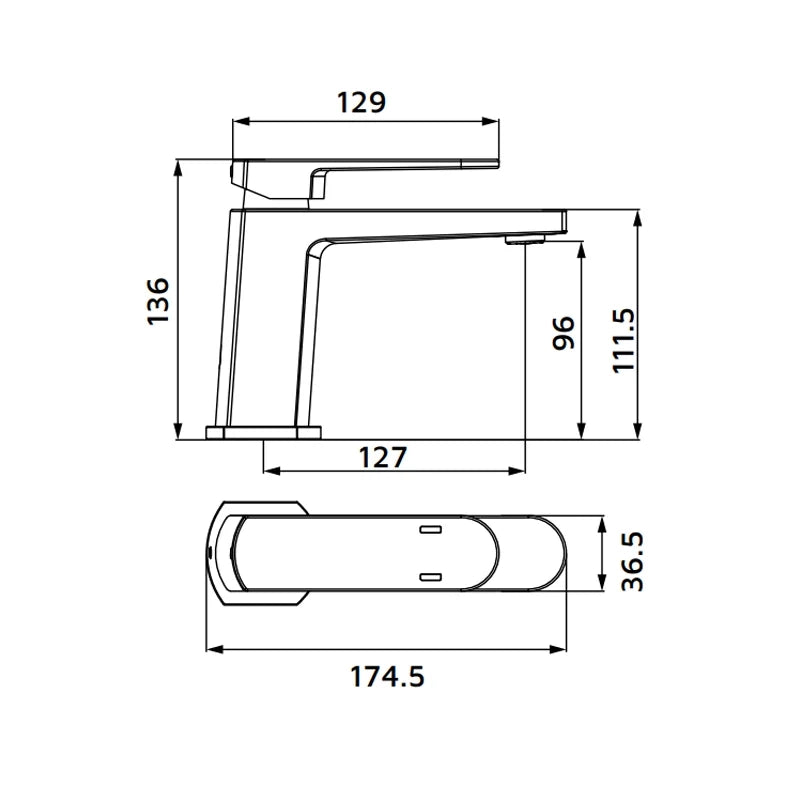 Miscelatore lavabo acciaio spazzolato con piletta click clack - serie Venere